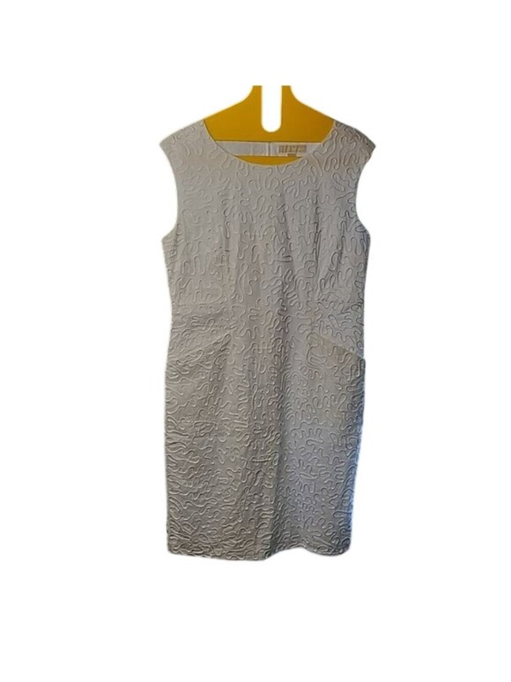 MICHAEL KORS DRESS WITH SWIRL EMBROIDERY . 100% COTTON EMPIRE WAIST IN SIZE 10